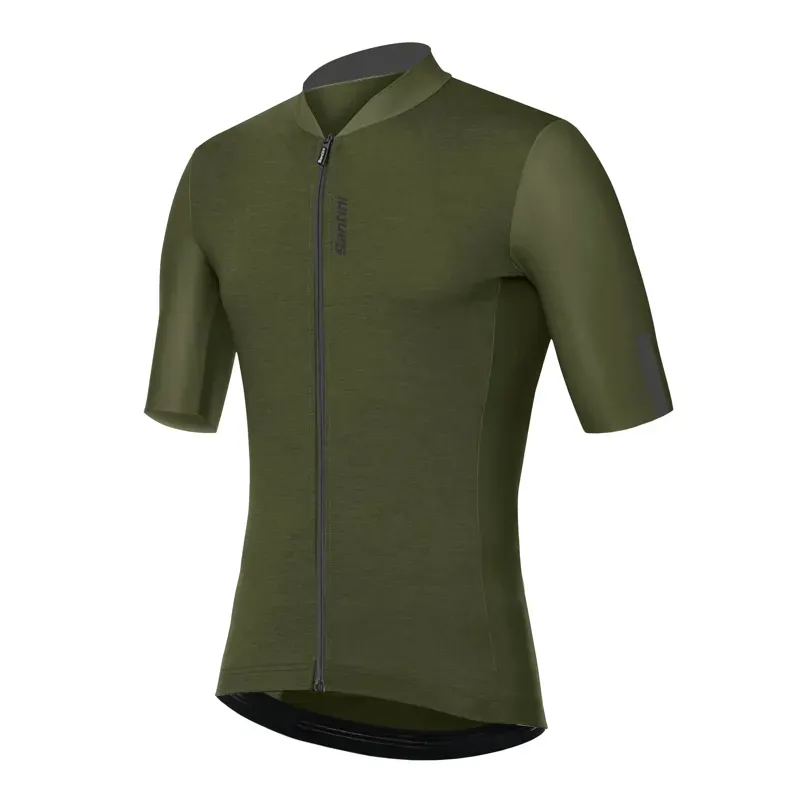 Santini Gravel Short Sleeve Jersey in Green