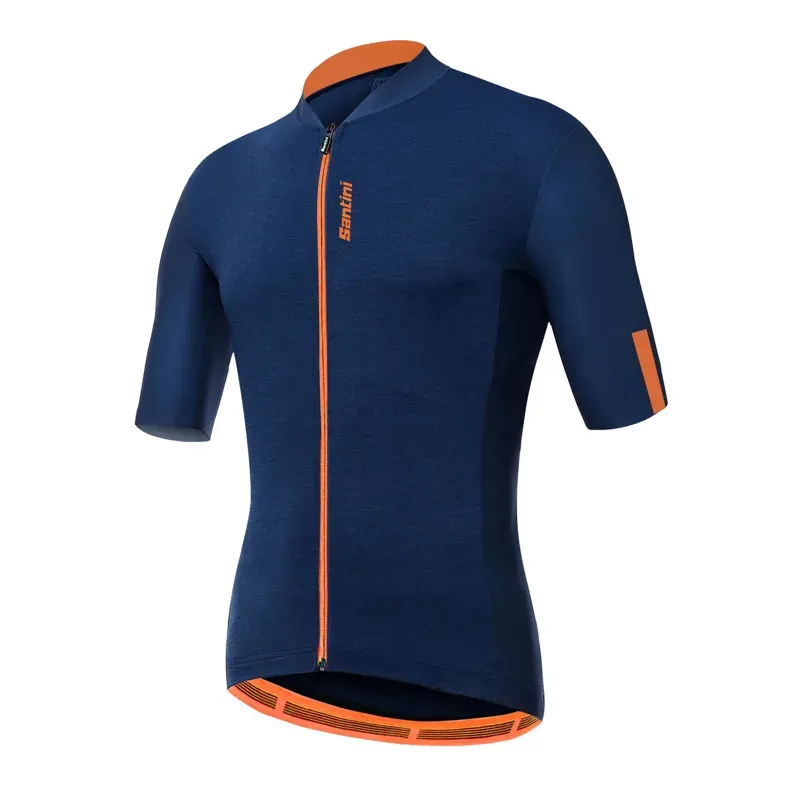 Santini Gravel Short Sleeve Jersey in Blue