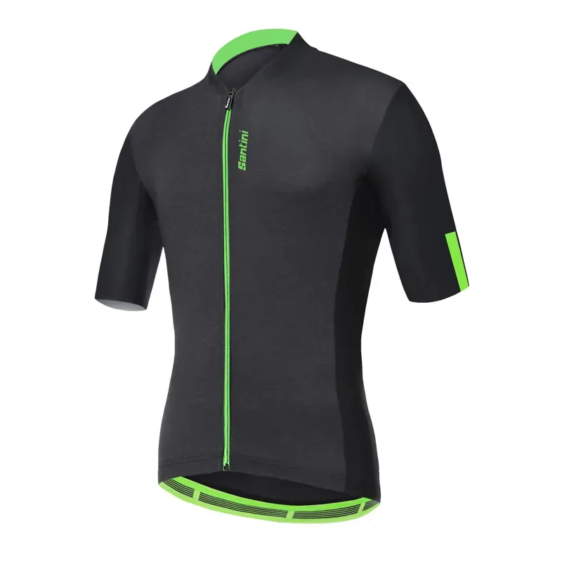 Santini Gravel Short Sleeve Jersey in Black