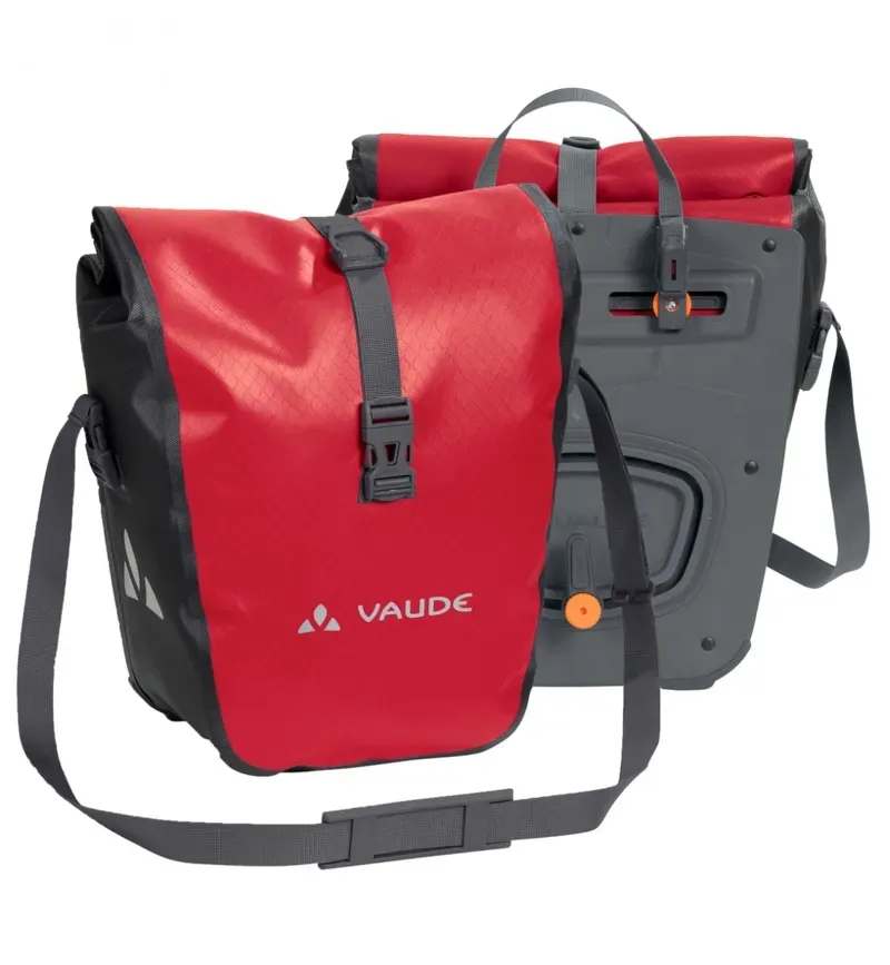 Vaude Aqua Front 28-litre Pannier Bag Pair in Red