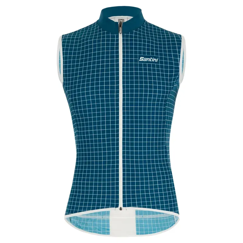 Santini Nebula Windproof Rain Resistant Skin Vest in Blue