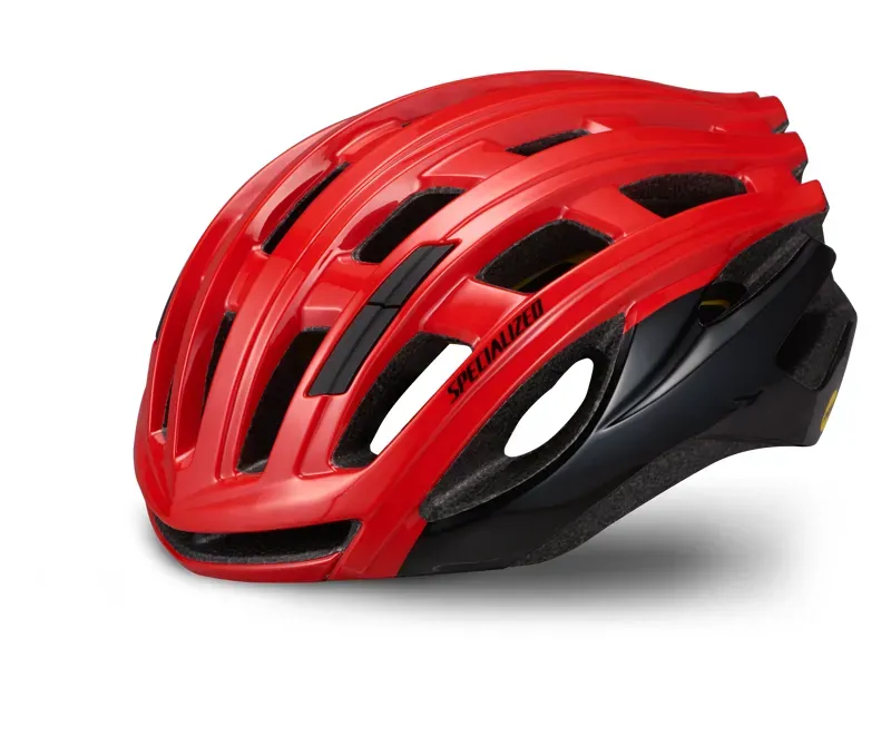 Specialized Propero III with ANGI Sensor Cycling Helmet in Red