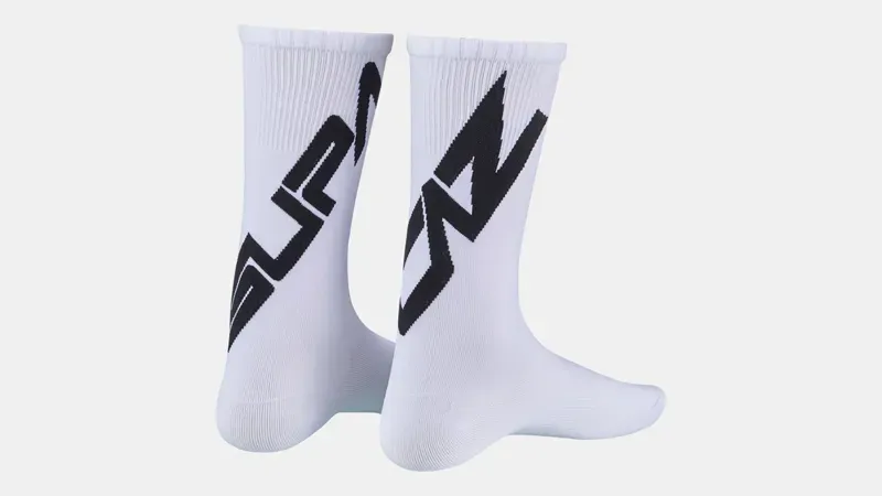 Specialized Supacaz SupaSox Twisted Socks in Black/White