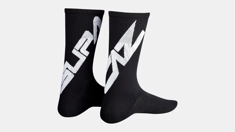 Specialized Supacaz SupaSox Twisted Socks in White/Black