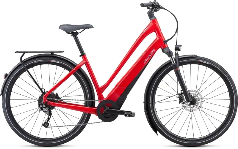 2021 Specialized Turbo Como 3.0 Electric Low-Entry Hybrid Bike in Red