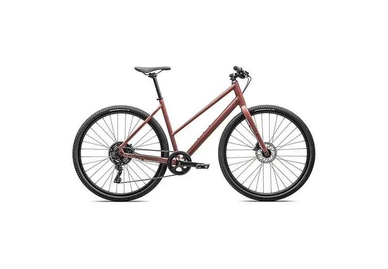Specialized Sirrus X 2.0 Step-Through Hybrid Bike In Satin Spice/Deep Orange Reflective