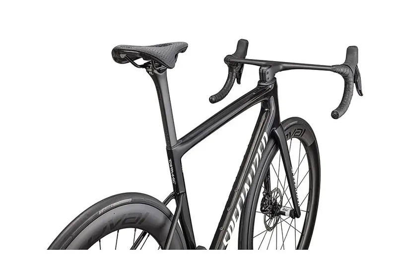 Specialized Tarmac SL8 Pro - SRAM Force eTap AXS Road Bike In Gloss Carbon/Metallic White Silver-4