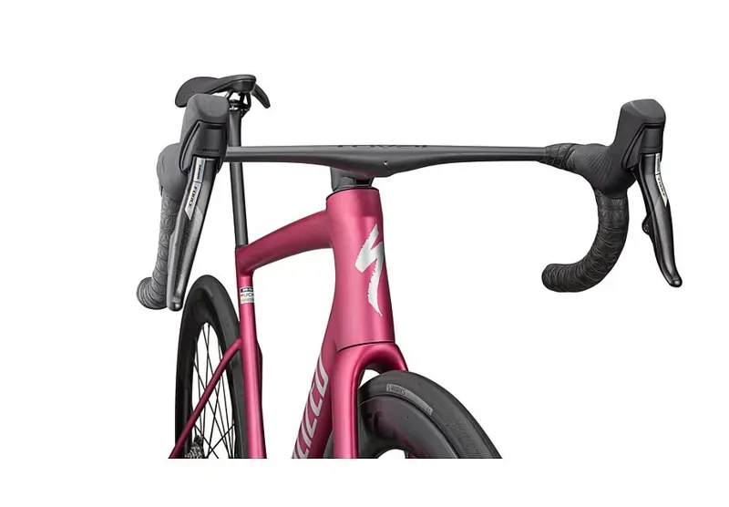Specialized Tarmac SL8 Pro - SRAM Force eTap AXS Road Bike In  Satin Pink Tint Over Silver Dust/Silver Dust-5