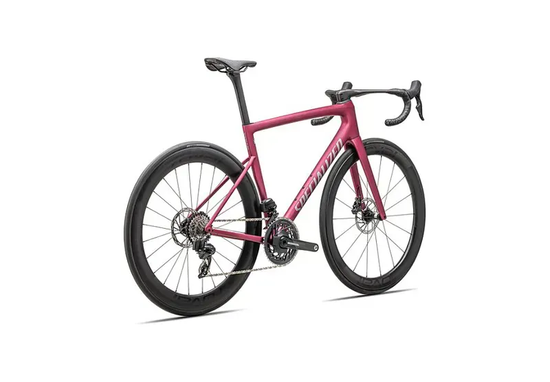Specialized Tarmac SL8 Pro - SRAM Force eTap AXS Road Bike In  Satin Pink Tint Over Silver Dust/Silver Dust-3