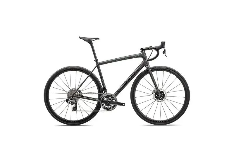 Specialized S-Works Aethos SRAM Red eTap AXS Road Race Bike In Gloss Obsidian/Lapis + Abalone Organic Color Run/Obsidian