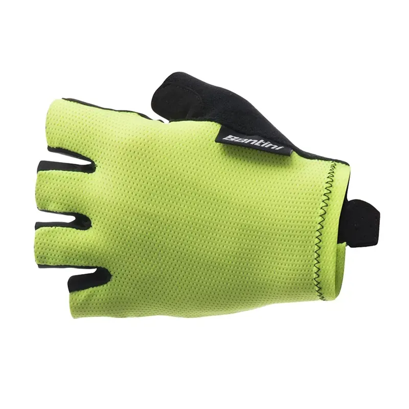 Santini 365 Brisk Short Finger Gloves in Yellow