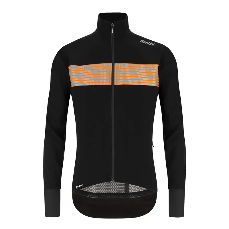 Santini Guard Mercurio Mens Rain Jacket in Black