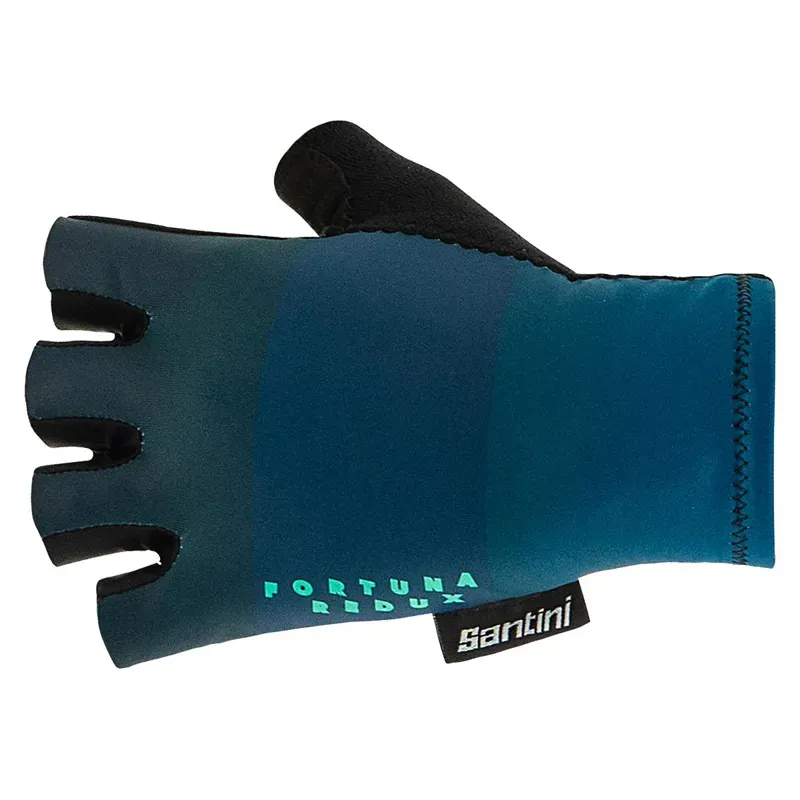Santini Redux Fortuna Aero Short Finger Gloves in Green