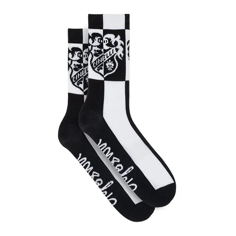 Cinelli Crest Socks in Black/White