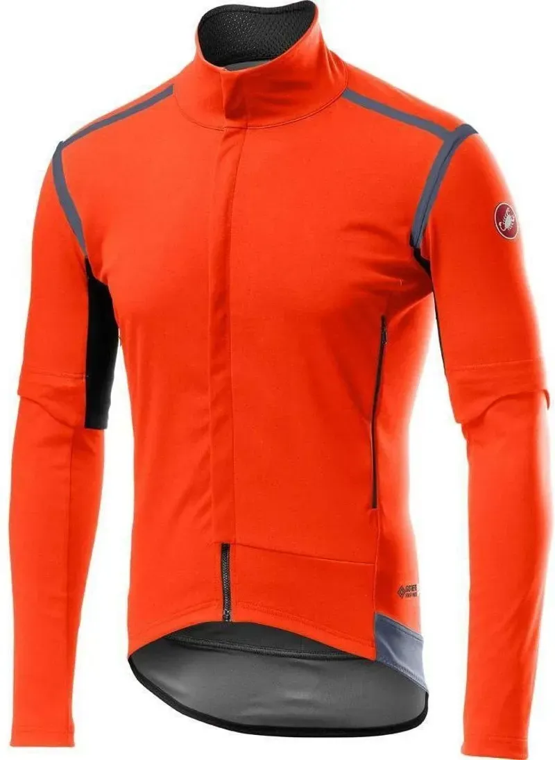Castelli Perfetto RoS Mens Convertible Jacket in Orange