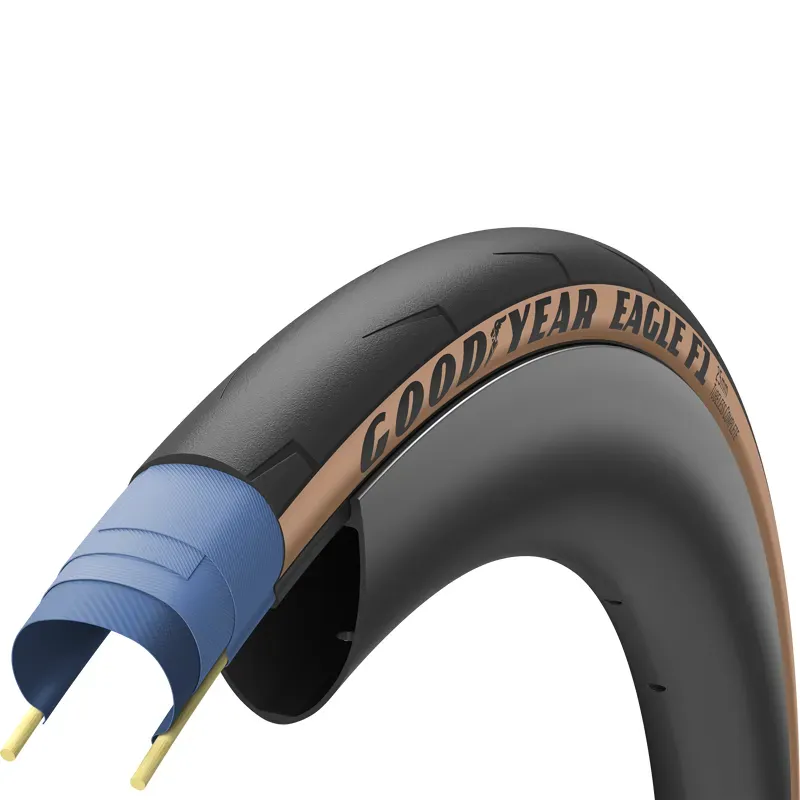 Goodyear Eagle F1 Tubeless 700x Road Tyre in Tan