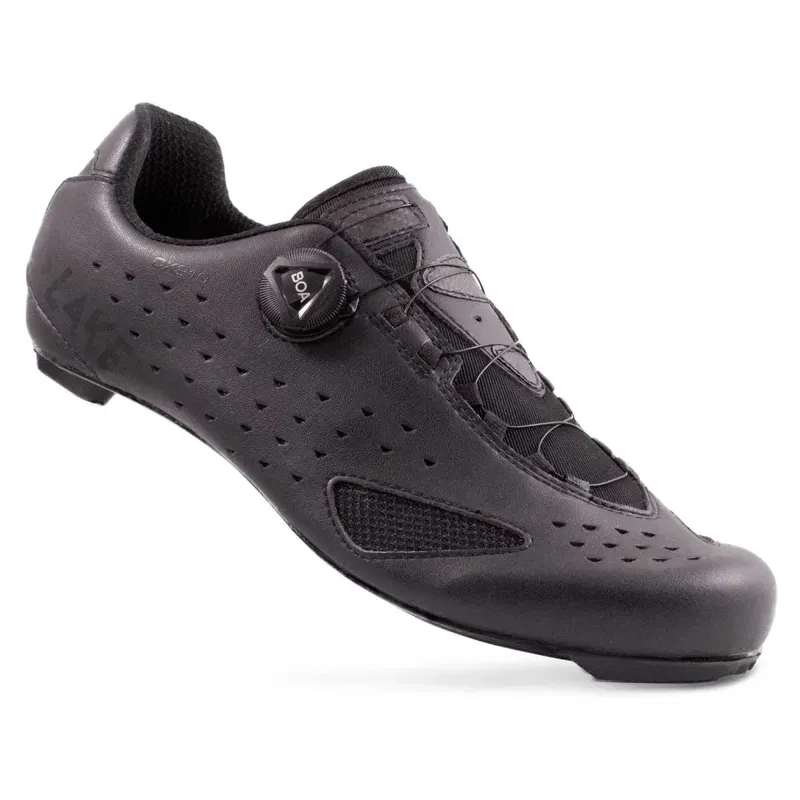 Lake CX219 BOA Wide Road Shoes in Black