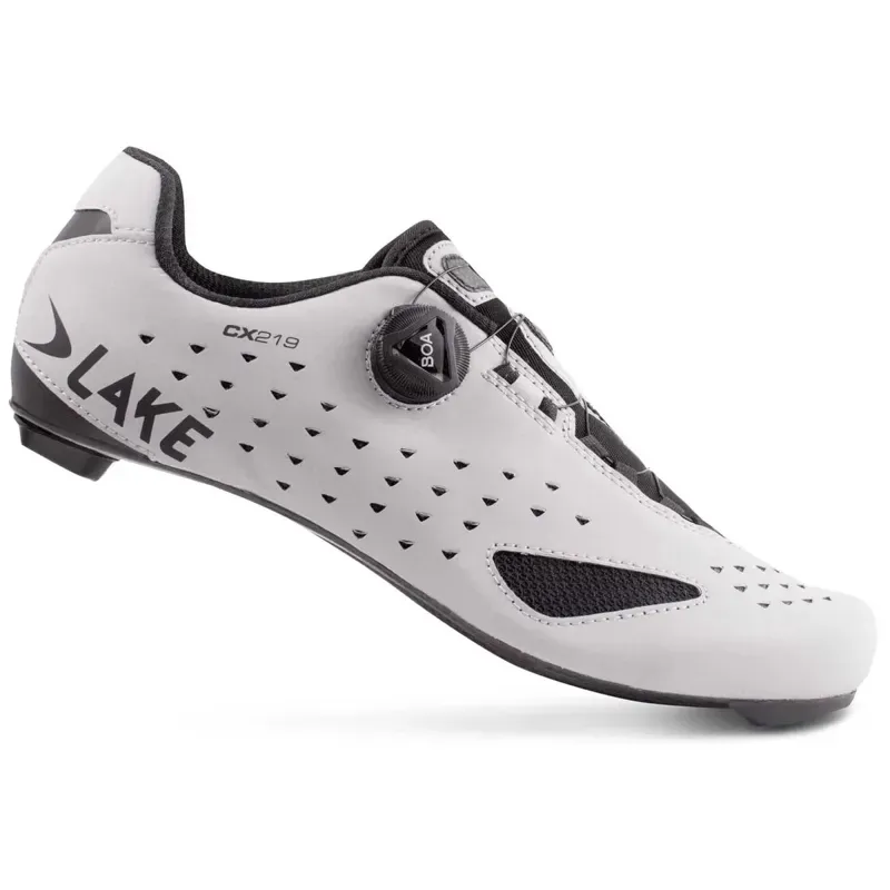 Lake CX219 BOA Wide Road Shoes in Reflective Grey