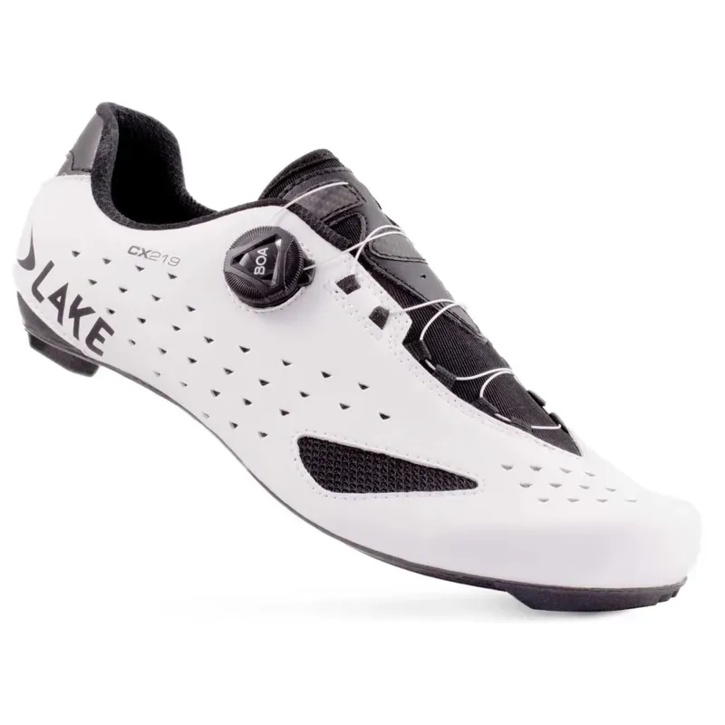 Lake CX219 BOA Wide Road Shoes in White