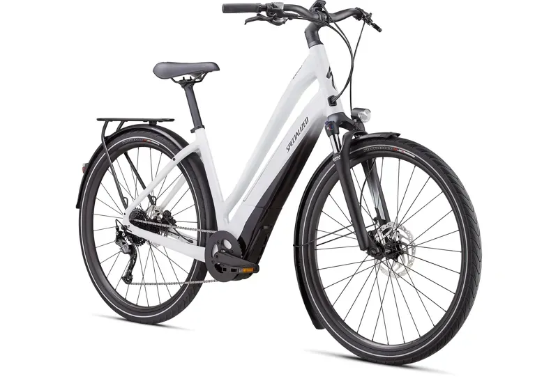 2021 Specialized Turbo Como 3.0 Electric Low-Entry Hybrid Bike in White-9