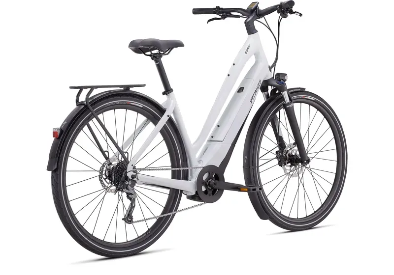 2021 Specialized Turbo Como 3.0 Electric Low-Entry Hybrid Bike in White-8