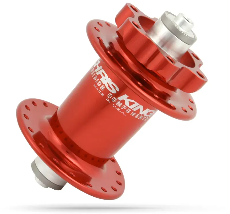 Chris King MTB ISO 32H Small Diameter Quick Release Front Hub in Red