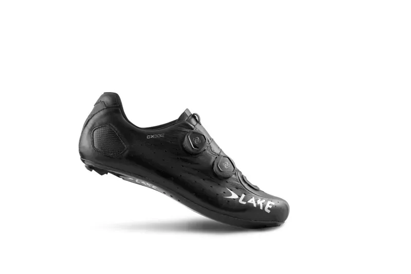 Lake CX332 CFC Carbon Road Shoes in Black 