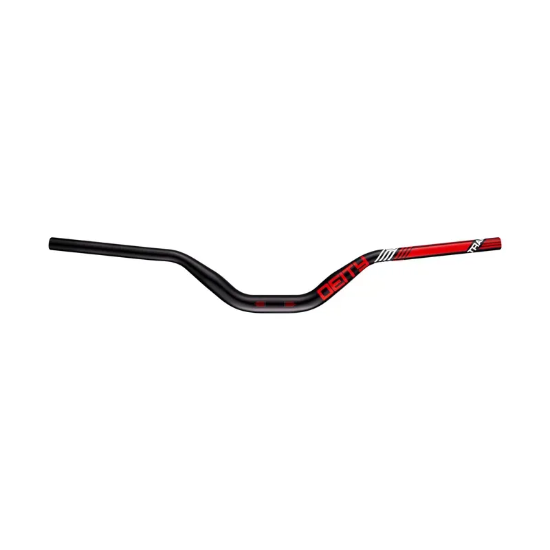 Deity Highside 760mm 31.8mm Bore 80mm Rise Aluminium Handlebar in Red
