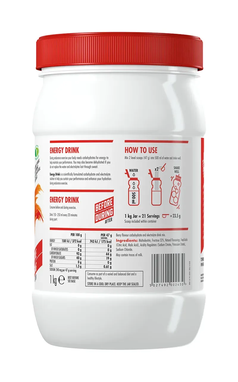 High5 Energy Drink 1kg Tub in White-1