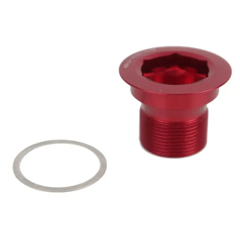 Race Face M18 Non Drive Side Cinch Bolt and Washer in Red