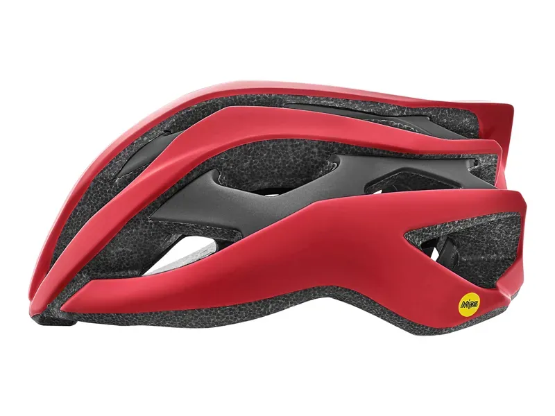 red cycling helmet