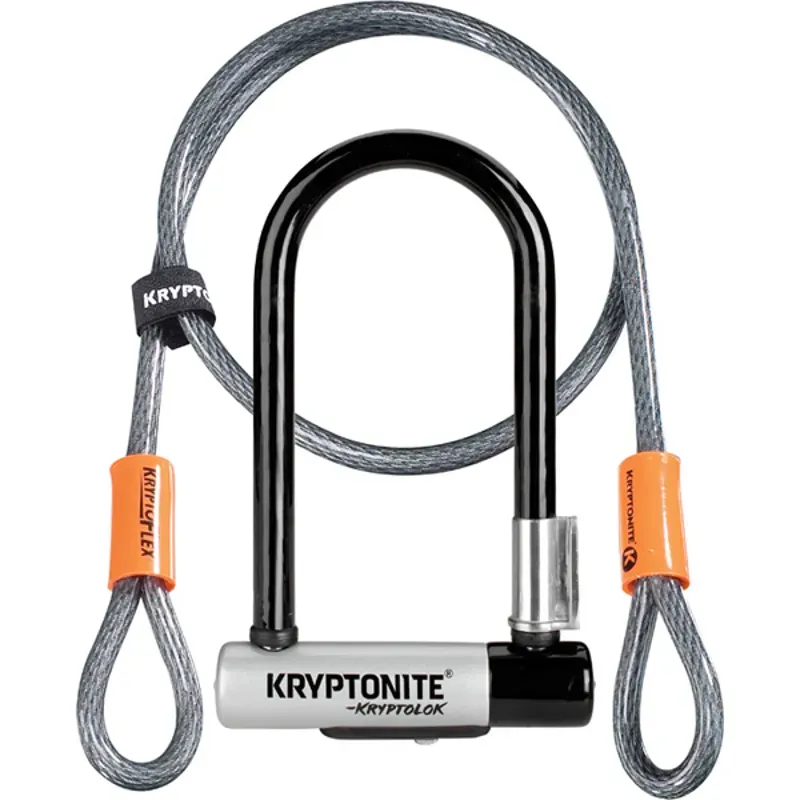 Kryptonite Kryptolok Mini U-Lock w/4ft Kryptoflex