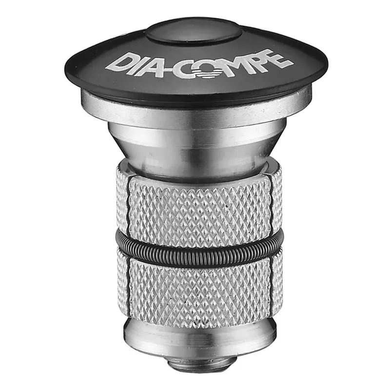 Dia-Compe Expander Bolt and 22-4mm Top Cap in Black