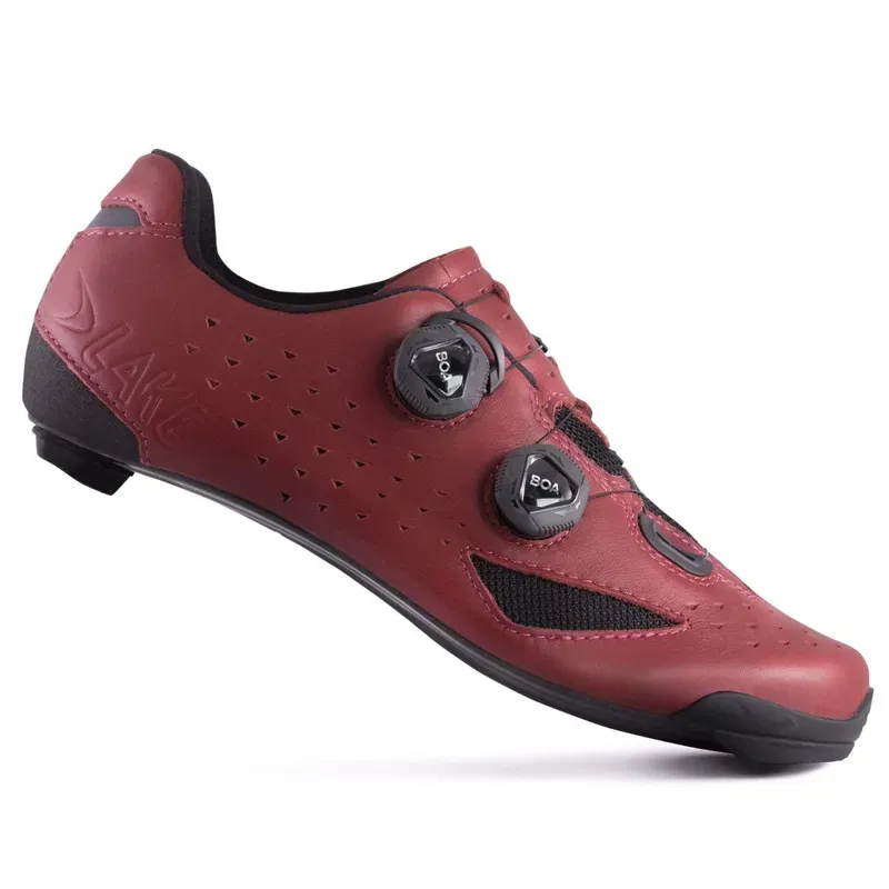 Lake CX238 Carbon Road Shoe Wide Fit in Burgundy 