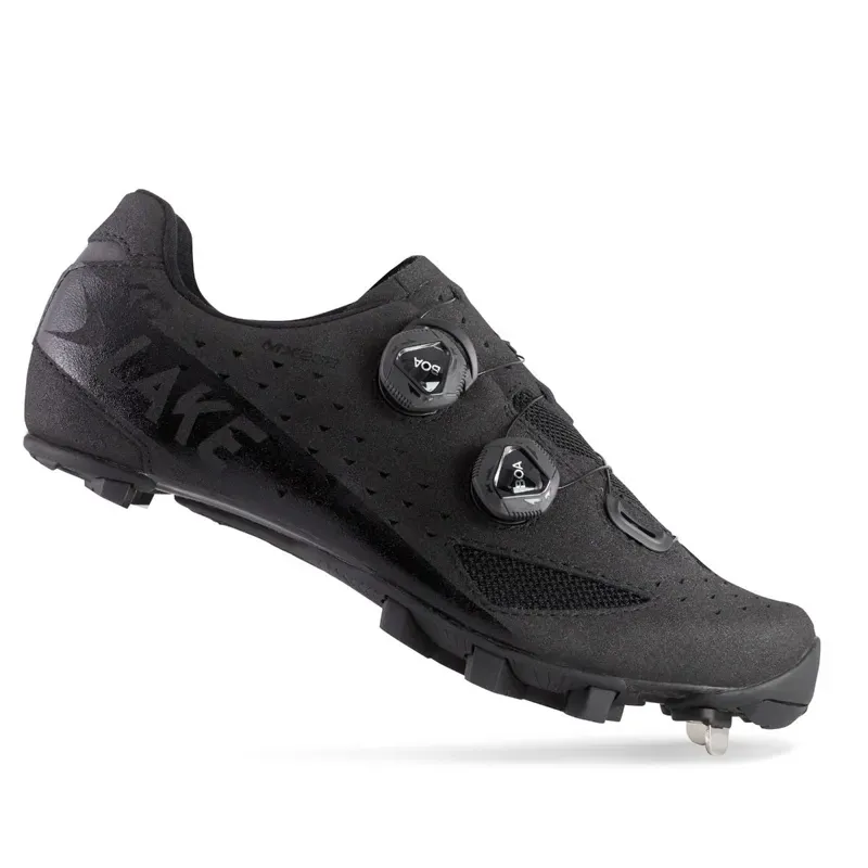 Lake MX238 Carbon Mountain Bike Wide Fit Cross Shoe in Black