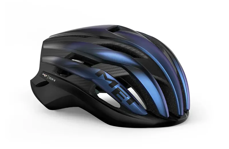 Met Trenta 3k Carbon Mips Helmet in Blue Iridescent
