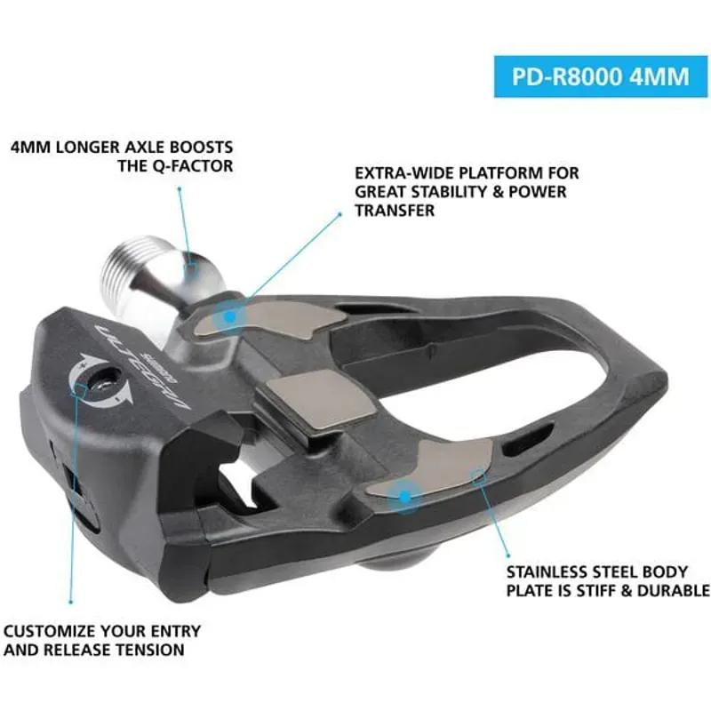 Shimano Ultegra R8000 SPD-SL Cn+4mm Carbon pair-1