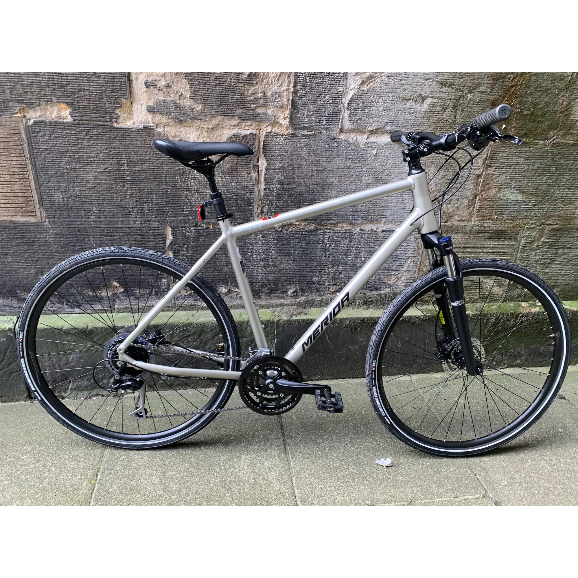 2021 Merida Crossway 100 Hybrid Bike in Titanium