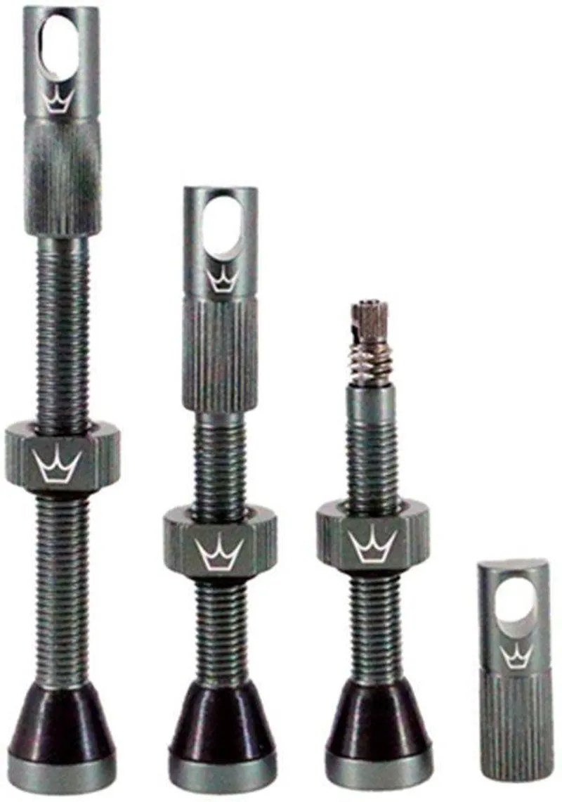 Peatys Tubeless Valves - 1 pair Grey 60mm