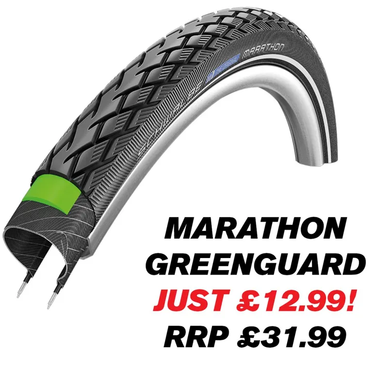 Schwalbe MARATHON GreenGuard +RFLX Black 16x1.75 Tyre in Black-2