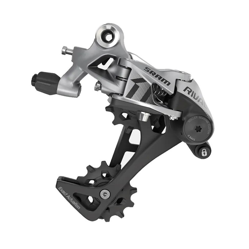 SRAM Rival1 11-speed 10-42-tooth T3 Long Cage Rear Derailleur in Black