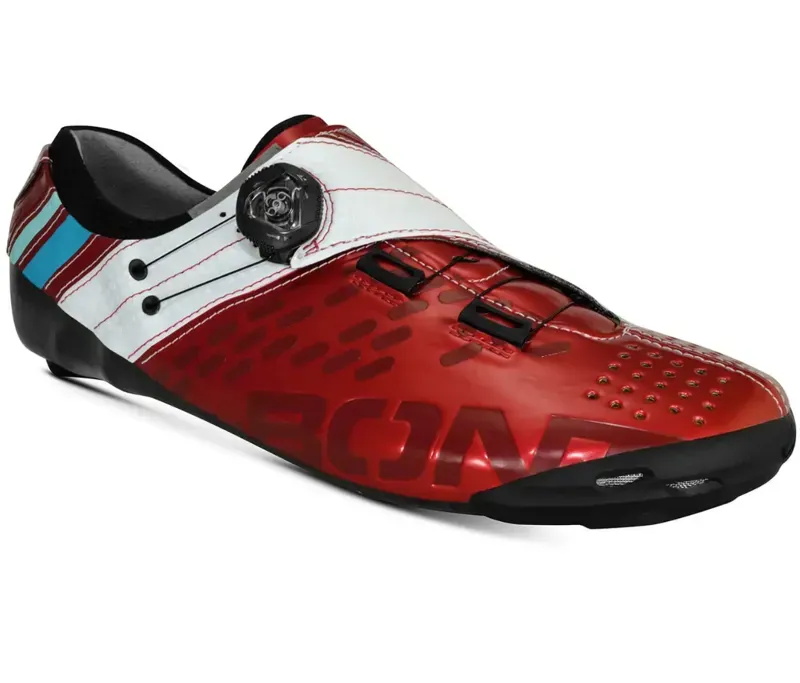 Bont Helix Cycling Shoes in Shiny/White/Red