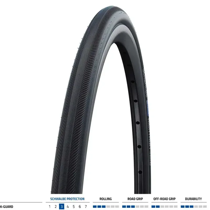 Schwalbe RightRun K-Guard Tyre in Black