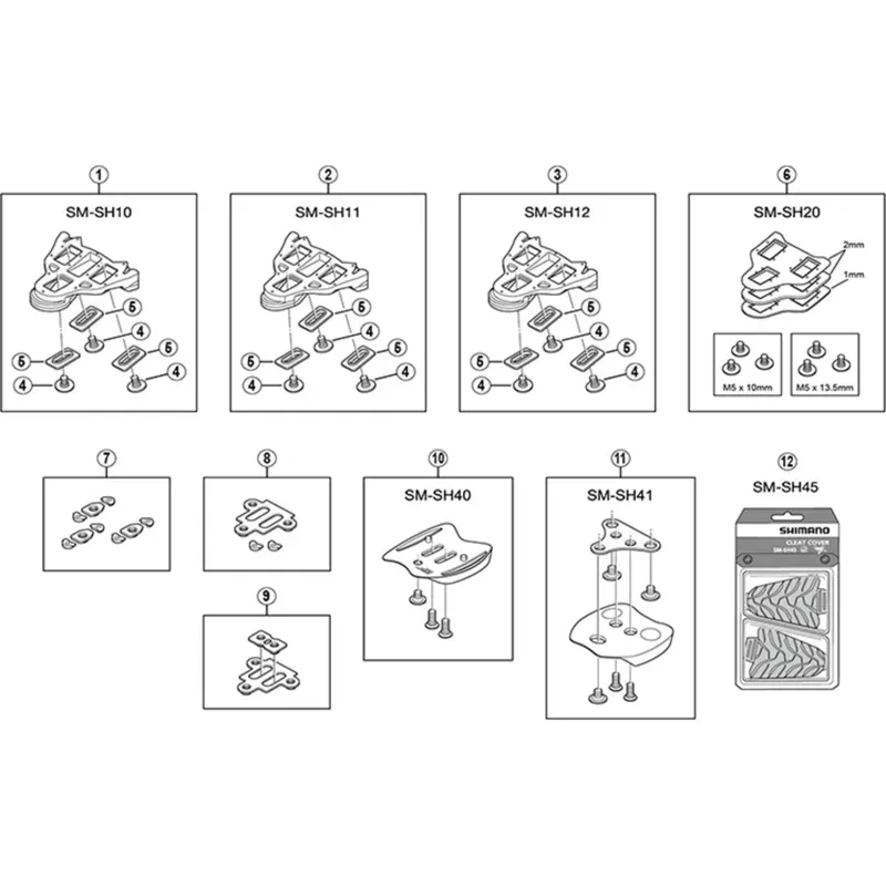 Shimano Spares Cleat Nut Set RC9 in Black-1