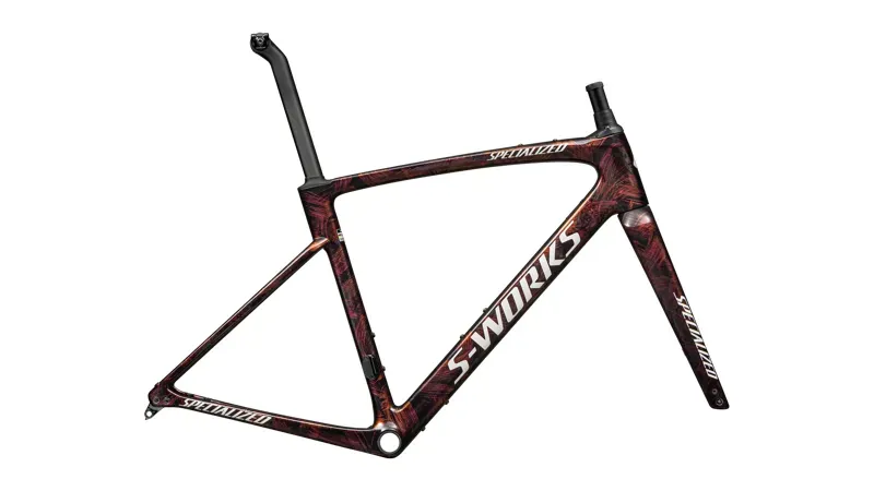 Specialized S-Works Roubaix SL8 FACT 12R Carb. F-set in Red-Gold/White-4