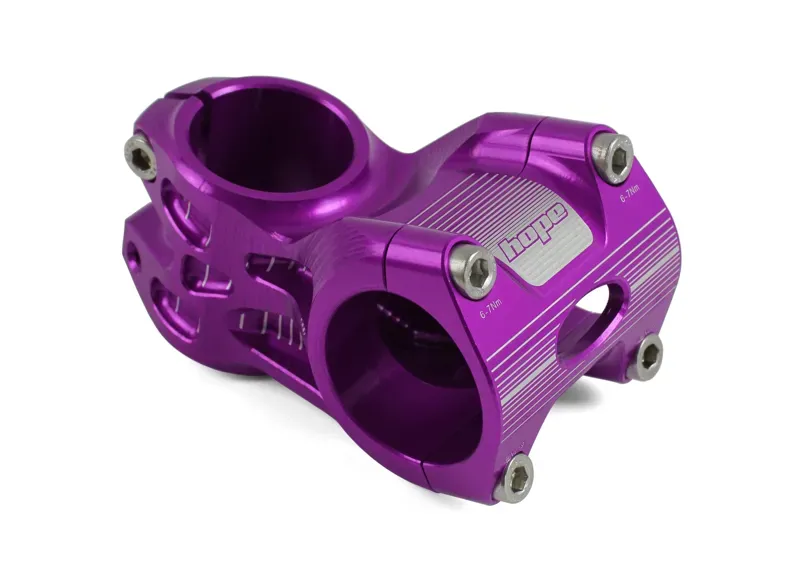 Hope AM Stem 20 Deg 50mm OS Stem in Purple