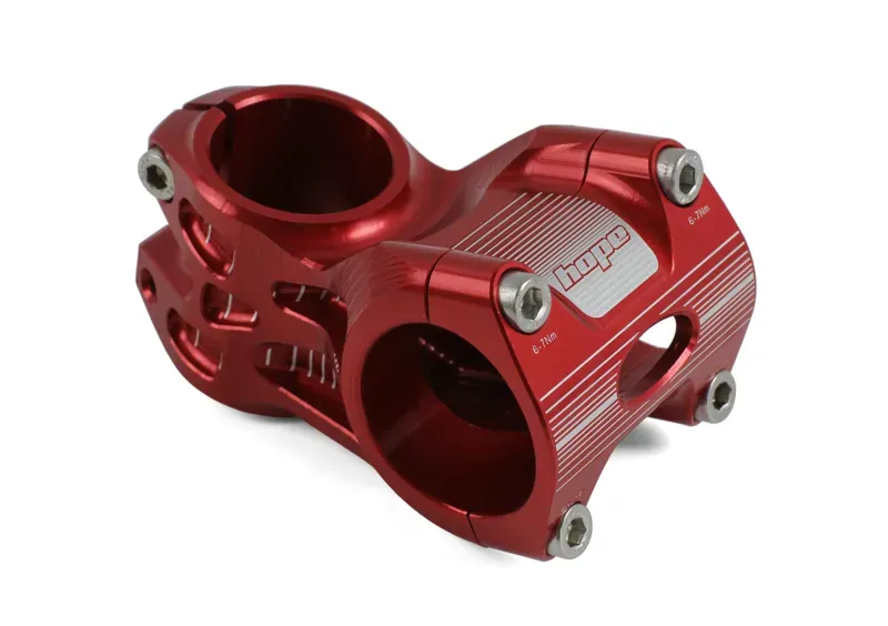 Hope AM Stem 20 Deg 50mm OS Stem in Red
