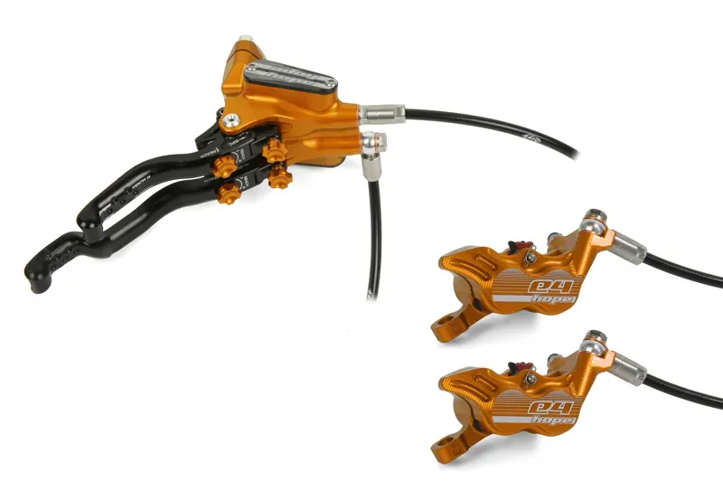 Hope Tech 3 Duo E4 Right Hand Brake Kit in Orange