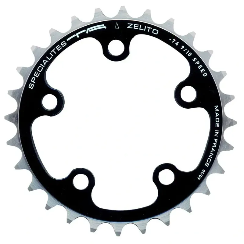 Ta 74-pcd 5-arm 8/9/10X Inner Chainring in Black-2