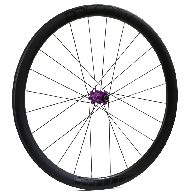Hope RD40 RS4 Centre Lock Carbon Front Wheel in Purple